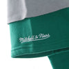 MITCHELL & NESS Felpa Cappuccio Manica Corta Uomo Nfl Fleece Hoodie Phieag Dark Green da uomo