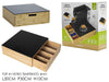 Portacapsule Bambù Con Cassetto 4 Scomparti Organizzatore Capsule Cialde Caffè Tisane Tè