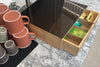 Portacapsule Bambù Con Cassetto 4 Scomparti Organizzatore Capsule Cialde Caffè Tisane Tè