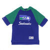 MITCHELL & NESS Felpa Cappuccio Manica Corta Uomo Nfl Fleece Hoodie Seasea Royal Blue da uomo