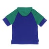 MITCHELL & NESS Felpa Cappuccio Manica Corta Uomo Nfl Fleece Hoodie Seasea Royal Blue da uomo