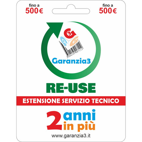GARANZIA3 RE-USE - 2 Anni In Più Per Prodotti Ricondizioni - Massimale 500 €