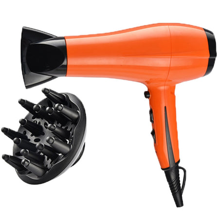 Asciugacapelli 2200 Watt Con Diffusore Capelli Phon Pulsante Getto Aria Fredda Occhiello