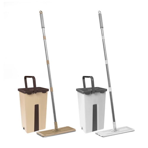 Scopa Lavapavimenti Secchio Con Doppio Serbatoio 8 Lt Testina Orientabile A 360° Leggero