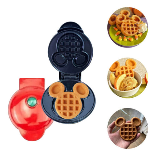 Mini Piastra Macchina Per Waffle A Forma Di Topolino Antiaderente Bambini Facile Da Usare