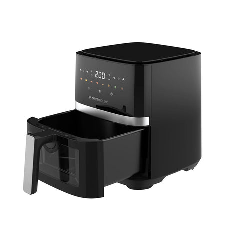 Friggitrice Ad Aria 5 Litri 1450 Watt Display Led Touch 8 Programmi Cottura Con Finestra