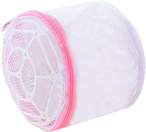 Salvareggiseno Con Cerniera Pieghevole In Rete Per Lavatrice Biancheria Custodia ø15xh13cm