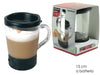 Montalatte A Batteria Bicchiere Con Tappo Ermetico 15cm Per Cappuccino Latte Macchiato