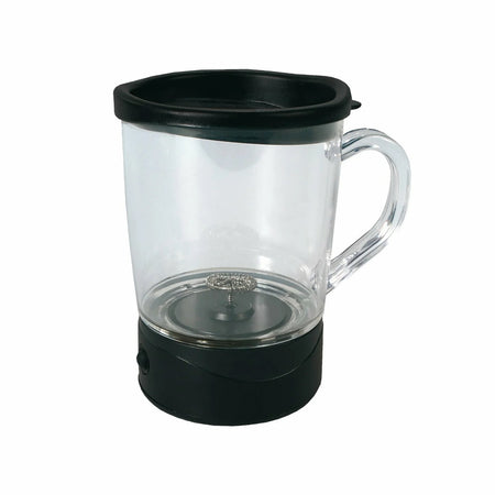 Montalatte A Batteria Bicchiere Con Tappo Ermetico 15cm Per Cappuccino Latte Macchiato