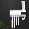 Sterilizzatore Porta Spazzolino Denti Con Dispenser Dentifricio Organizer Parete Bagno Uv