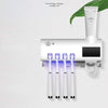 Sterilizzatore Porta Spazzolino Denti Con Dispenser Dentifricio Organizer Parete Bagno Uv