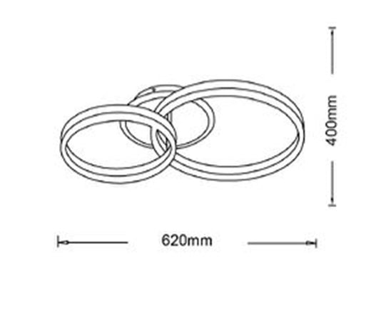 Plafoniera Lampadario Led Smd A Soffitto Design Ad Anelli 42 Watt 3in1 Cct C35-3c