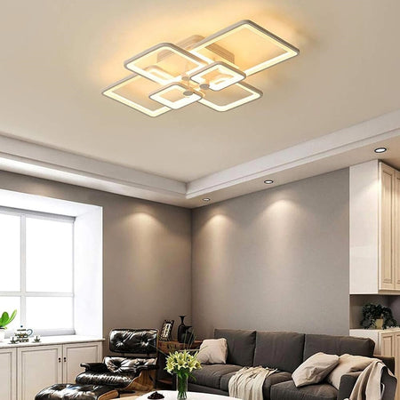 Plafoniera Led 70w Cct Da 3000k A 6500k 6 Quadrati Lampada Geometrica Soffitto C26-b3c