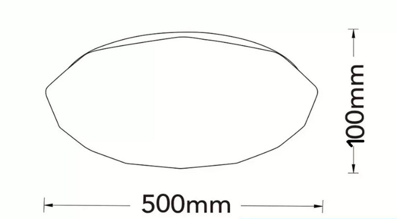 Plafoniera Led Lampada Soffitto C62-3c 60w 2800lm Cct Luce 3000-6500k Bluetooth Telecomando