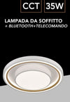 Plafoniera Led 35w Cct 3 Colorazioni Luce Gestibile Con Telecomando App Bluetooth Pn-31-3c