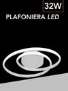 Plafoniera Lampadario Led Smd Soffitto Design Ad Anelli 32w 3in1 Cct 3000k-6500k Pn-20b3c
