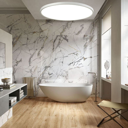 Plafoniera A Led Slim 18w Ip40 Con Tecnologia Cct Da 6500k A 2700k Con Switch Lv230-3c