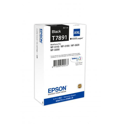 C13T789140 Cartuccia Ink Originale Nera per Epson WF-5110DW Capacità 4000 Pagine