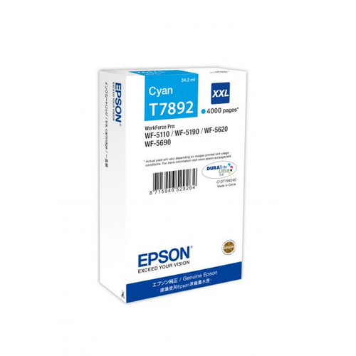 Epson T7892 - 34,2 ml - taglia XXL - ciano - originale