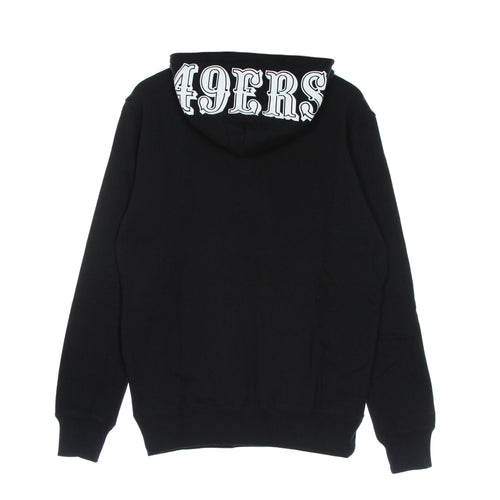 MITCHELL & NESS Felpa Cappuccio Uomo Nfl Big Face 3.0 Hoodie Saf49e Black da uomo