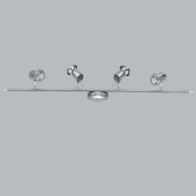 Binario Illuminando EROS 4 GU10 LED 7W 3000°K spot faretti orientabili metallo cromo moderno interno