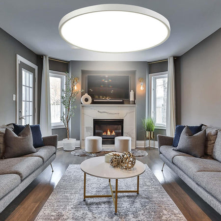 Plafoniera A Led Slim 32w Ip40 Con Tecnologia Cct Da 6500k A 2700k Con Switch Lv400-3c