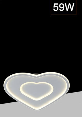 Plafoniera Led Da Soffitto Design Moderno Forma Cuore C19-3c 54w 4320lm Luce Regolabile