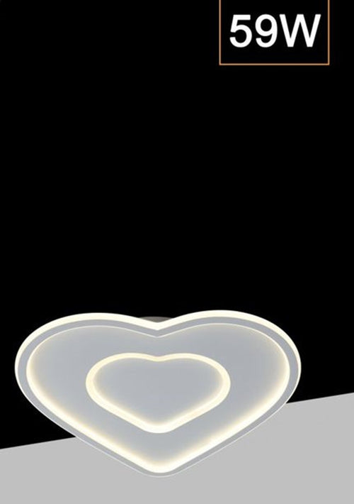 Plafoniera Led Da Soffitto Design Moderno Forma Cuore C19-3c 54w 4320lm Luce Regolabile