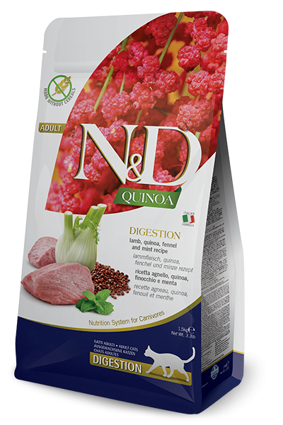 Farmina N&D Quinoa Digestion mangime secco Gatti agnello