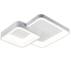 Plafoniera Soffitto Led 58w 2 Quadrati Lampadario Cct 3 Colorazioni 3000k A 6500k C59-3c