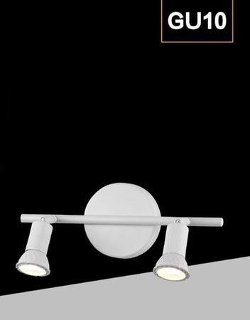 Faretto Spot Led Orientabile Da Soffitto C72-b2 2xgu10 Max.10w Ip20 Bianco Design Moderno