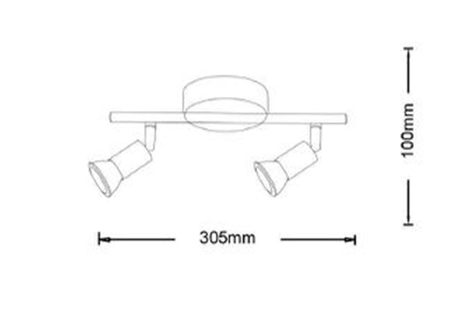 Faretto Spot Led Orientabile Da Soffitto C72-b2 2xgu10 Max.10w Ip20 Bianco Design Moderno