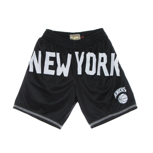 MITCHELL & NESS Pantaloncino Tipo Basket Uomo Nba Big Face 3.0 Fashion Short Hardwood Classics Neykni Black/original Team Colors da uomo