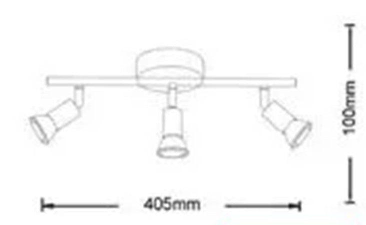 Faretto Spot Led Orientabile Da Soffitto C72-b3 3xgu10 Max.10w Ip20 Bianco Design Moderno