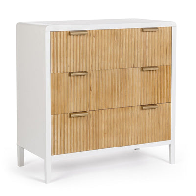 Cassettiera Charley per interno, con 3 Cassetti, 85 x 45 x 87 cm