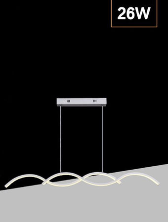 Lampadario Led A Sospensione Moderno Lampada Twist 26w Cct Luce Variabile 3000k-6500k A43-3c