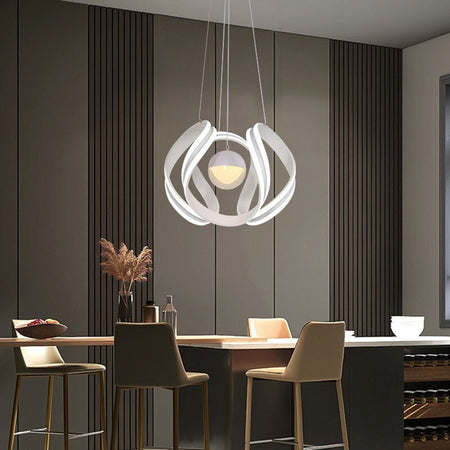 Lampadario A Led 78 W Con Sfera Con Brillantini Glitter Tecnologia Cct Switch B21-3c