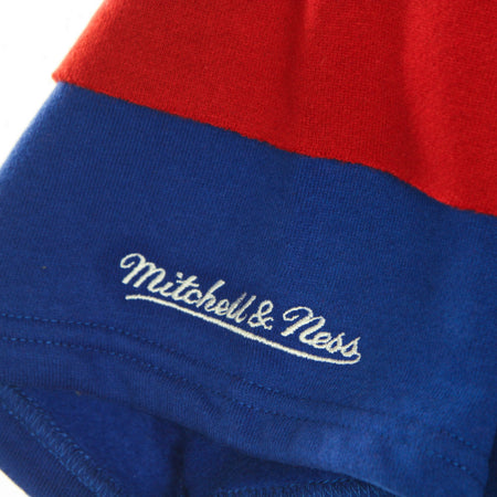 MITCHELL &amp; NESS Felpa Cappuccio Manica Corta Uomo Nfl Fleece Hoodie Neygia Royal Blue da uomo