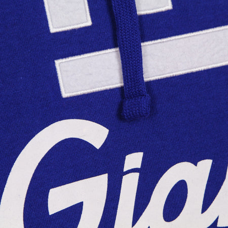 MITCHELL &amp; NESS Felpa Cappuccio Manica Corta Uomo Nfl Fleece Hoodie Neygia Royal Blue da uomo