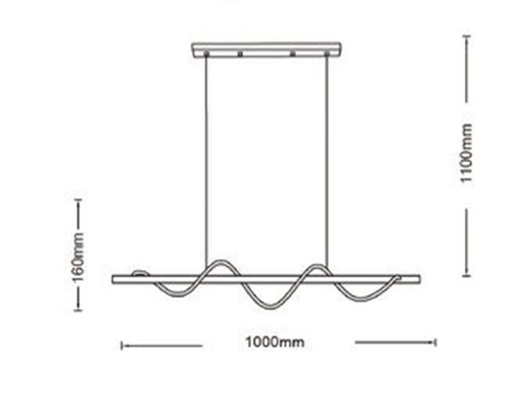 LAMPADARIO A LED 36W A SOSPENSIONE LAMPADA BIANCA TWIST TECNOLOGIA CCT SWITCH B65-B3C