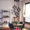 Lampadario Da Soffitto A Sospensione 3 Cubi 3d Stile Geometrico Attacco E27 Ip20 Lp-47