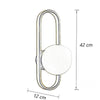 Applique Da Parete Minimalista Lampada Da Muro In Metallo Bronzo Con Sfera Vetro G9 Aq47