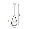 Lampadario A Sospensione Design A Goccia Bronzo Metallo Con Sfera Lampada Attacco G9 A27