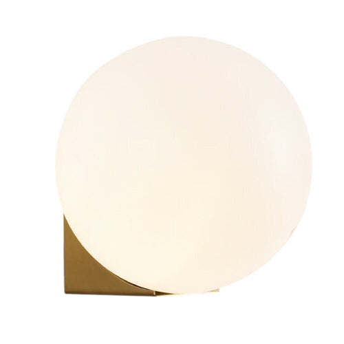 Applique A Parete Bronzo Metallo Con Sfera Lampada Da Muro Minamalista Attacco G9 Aq55