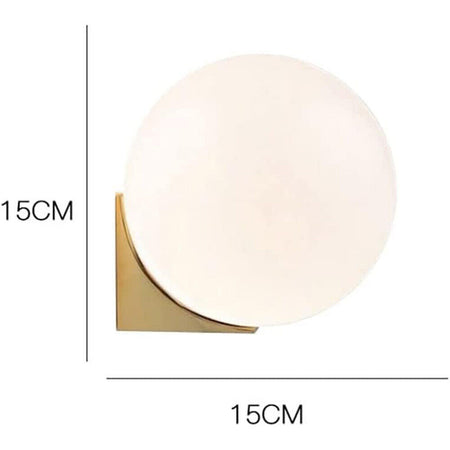 Applique A Parete Bronzo Metallo Con Sfera Lampada Da Muro Minamalista Attacco G9 Aq55