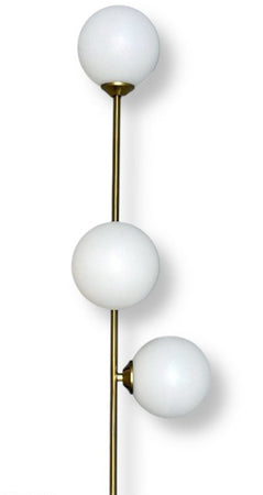 Applique A Parete Bronzo Metallo Con 3 Sfere Lampada Da Muro Minamalista Attacco G9 Aq57