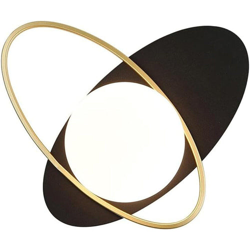 Applique Lampada Da Interno A Parete In Stile Contemporaneo Con Attacco G9 Nero Oro Aq58