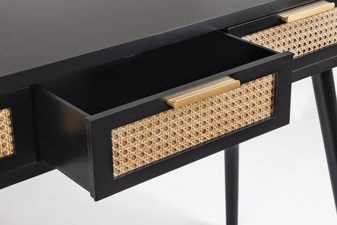 Consolle "Josine" con struttura in legno MDF con cassetti per interni