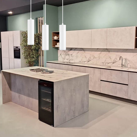 Lampadario A Sospensione Da Soffitto Forma Cilindrica Lampada Pendente Attacco Gu10 Sp-01