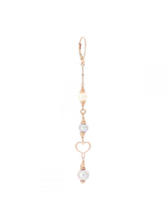 MAMAN ET SOPHIE - MONO ORECCHINO LUNGO PERLE GRIGIE